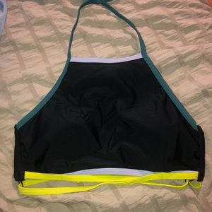High neck swim top